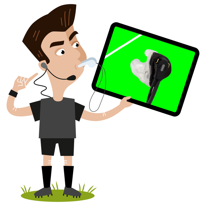 Custom Molded Earpiece for Officiating Headset
