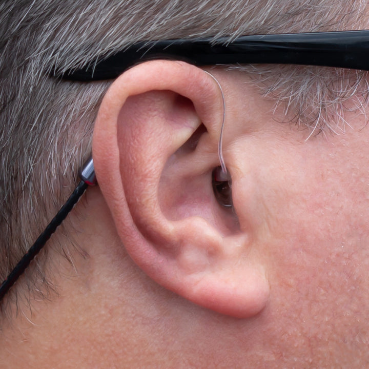 SecretEar survellance earpiece hidden in ear